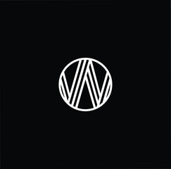 Minimal elegant monogram art logo. Outstanding professional trendy awesome artistic W WW WWW initial based Alphabet icon logo. Premium Business logo white color on black background