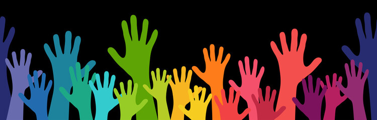 many people stretch their hands up