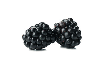 Delicious fresh blackberry isolated on white background