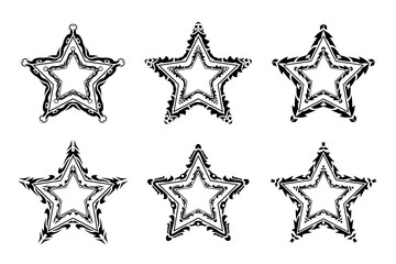 Abstract star ornament vector