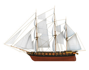 Sail Ship Isolated