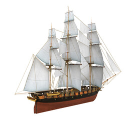 Sail Ship Isolated