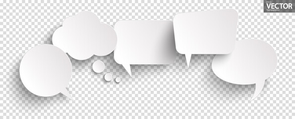 sticker speech bubbles with shadow