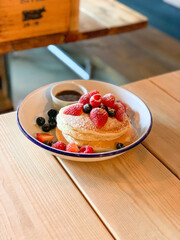 Pancakes with berries