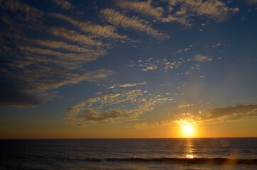 atardecer en el mar de Cozumel  Quintana Roo Mexico, nubes, caída del sol, paisaje, nubes, descanso, 