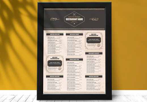 Rustic Food Poster Layout