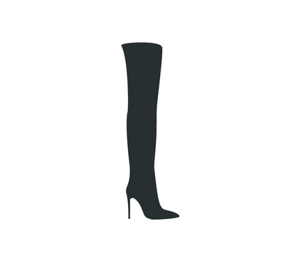 High boots vector illustration. Shoe icon. Boots vector illustration. Boots vector design. 