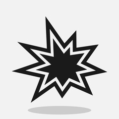 Explosion vector icon. Simple spark pictogram isolated on white background.