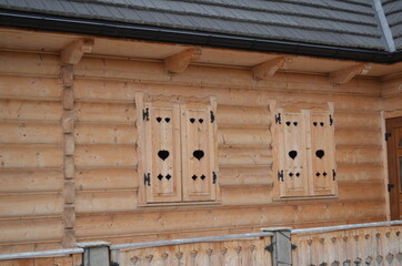 Drewniane domy góralskie, Chochołów, Polska - obrazy, fototapety, plakaty