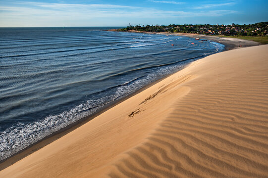 Close-up of a dune and spectacular views of the beach