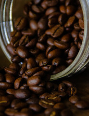 coffee beans in a cup