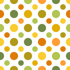 Seamless pattern with polka dot, vector illustration