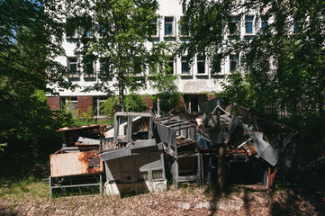 Abandoned Former military Chernobyl-2 Duga Radar System in Prypiat, Chernobyl exclusion Zone....