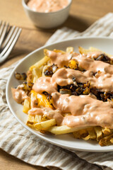 Homemade Fried Animal Cheese French Fries