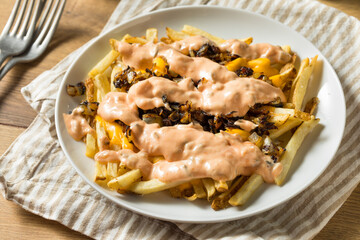 Homemade Fried Animal Cheese French Fries