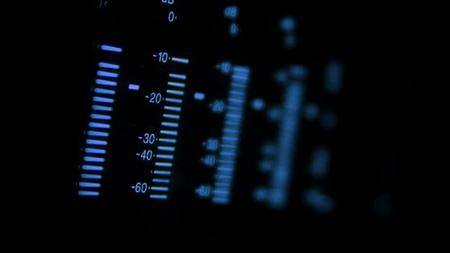 Macro of Audio Volume Bargraph on a Digital Video Recorder
