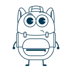 school bag equipment kawaii comic character