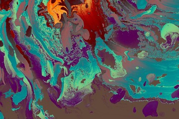 Beautiful and colourful oil mixed paint - great for wallpapers