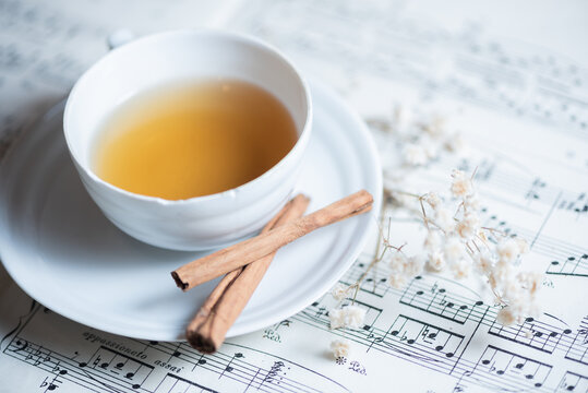 Close-up of a cup of tea on a table