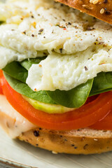 Homemade Healthy Eggwhite Bagel Sandwich
