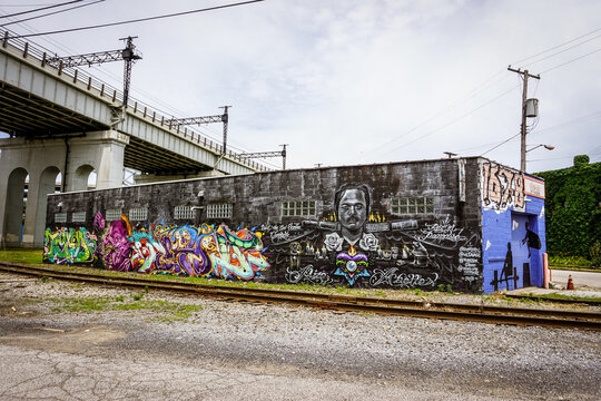 Cleveland Ohio Old Train Station And Street Art