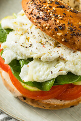 Homemade Healthy Eggwhite Bagel Sandwich