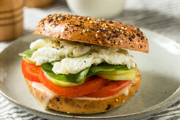 Homemade Healthy Eggwhite Bagel Sandwich