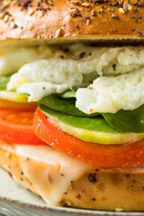 Homemade Healthy Eggwhite Bagel Sandwich