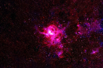 Fototapeta na wymiar Beautiful space, red nebula. Elements of this image were furnished by NASA.