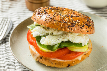 Homemade Healthy Eggwhite Bagel Sandwich