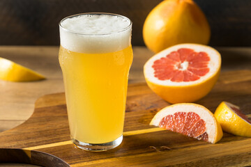 Refreshing Boozy Grapefruit Radler Shandy