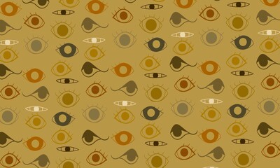 brown eyes seamless pattern
