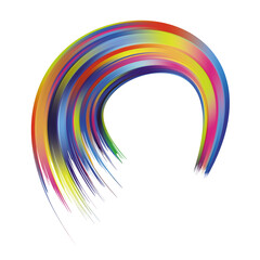 Obraz premium Wave colorful texture volume surface. warp strip