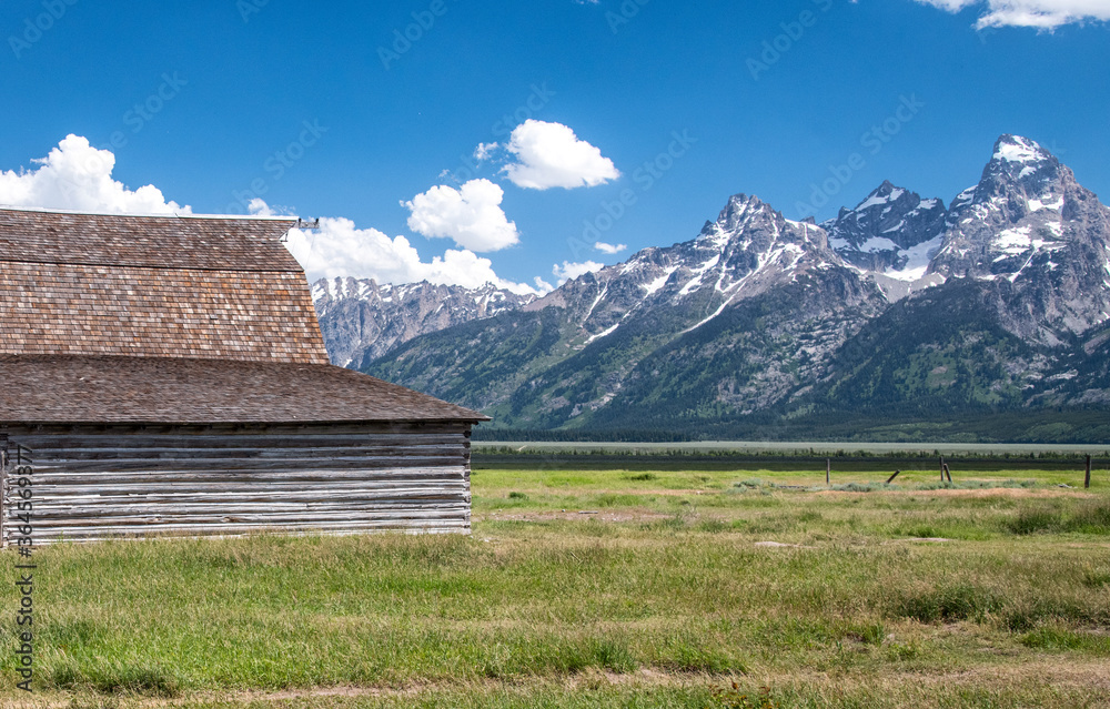 Canvas Prints Beautiful wooden hut in Grand Teton National Park, WY