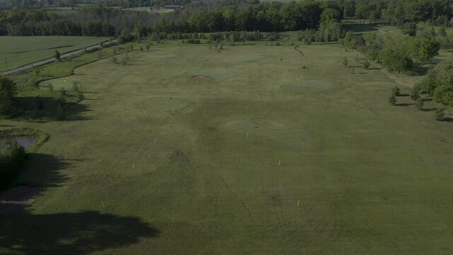 4K Aerial Shot of Driving Range