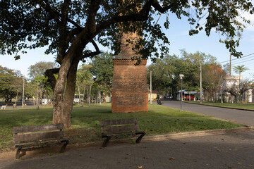 porto street square in Piracicaba, Sao Paulo, Brazil