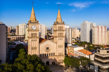 Obraz premium Cathedral seen from the top in Piracicaba, Sao Paulo, Brazil