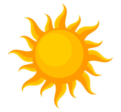 Summer sun symbol, design element. Sun icon illustration.