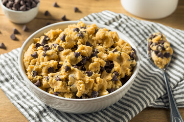 Raw Homemade Chocolate Chip Cookie Dough