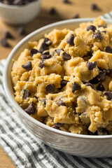Raw Homemade Chocolate Chip Cookie Dough