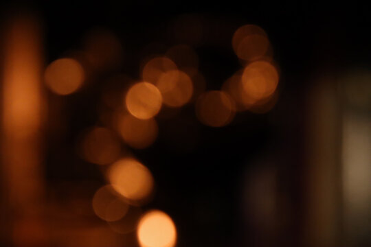 Dark orange bokeh