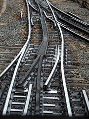 Gleise der Drachenfels-Zahnradbahn