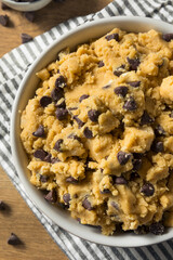 Raw Homemade Chocolate Chip Cookie Dough