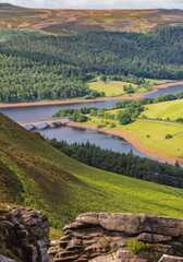 Naklejka premium Ladybower Reservoir from Derwent Edge