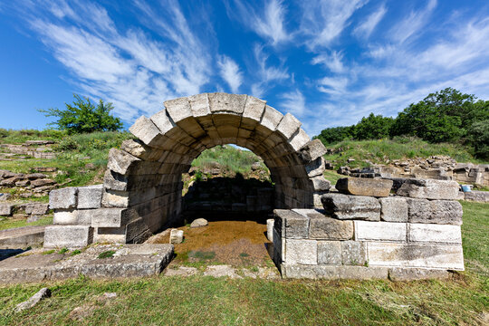 Ruins of the ancient city Apollonia in Albania
