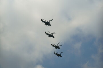 military planes in formation