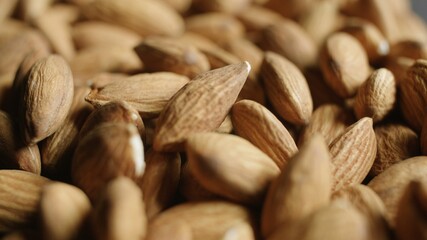 Almonds Macro View Detail. Close up