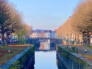 canal in Belgium 