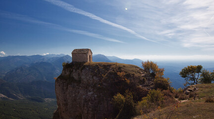 The chapel Saint-Michel de Cousson in the mountains of Digne les Bains, France