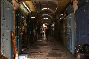 Underground mall, city of Jerusalem Israel.